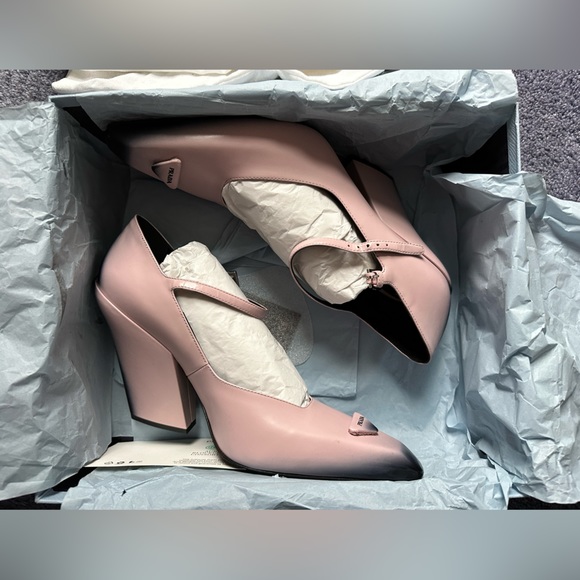 NIB Prada Modellerie Mary Jane pumps pink ombré sz 41 US 11 alabaster heels - Picture 6 of 13